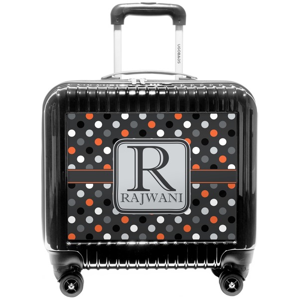 Custom Gray Dots Pilot / Flight Suitcase (Personalized)