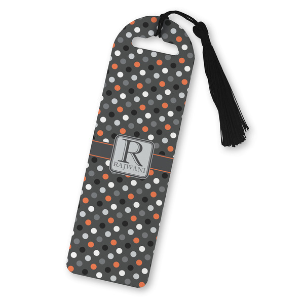 Custom Gray Dots Plastic Bookmark (Personalized)