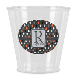Gray Dots Plastic Shot Glass (Personalized)