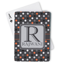 Gray Dots Playing Cards (Personalized)