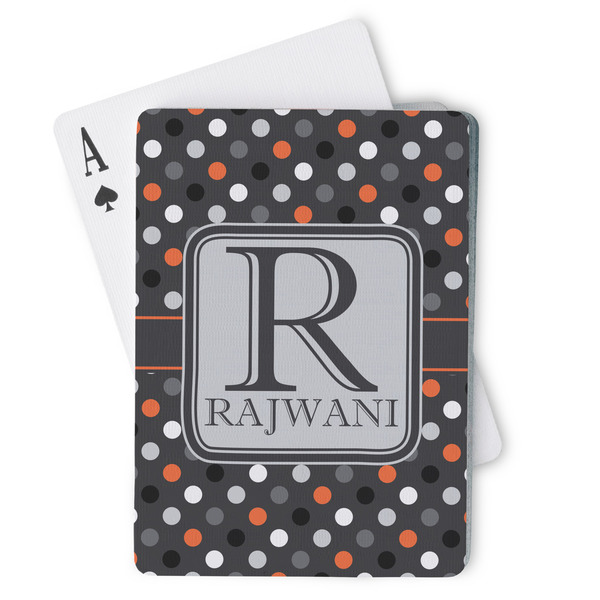 Custom Gray Dots Playing Cards (Personalized)
