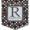 Gray Dots Iron On Faux Pocket (Personalized)