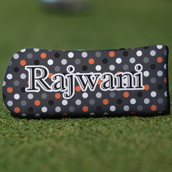 Gray Dots Blade Putter Cover (Personalized)