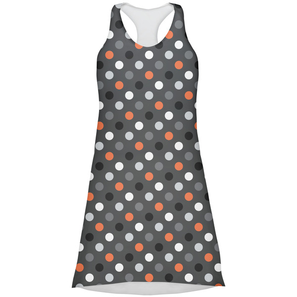 Custom Gray Dots Racerback Dress - Large