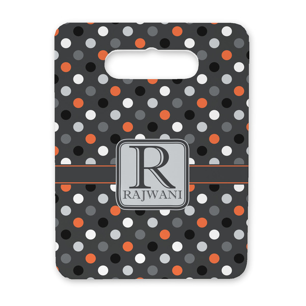Custom Gray Dots Rectangular Trivet with Handle (Personalized)