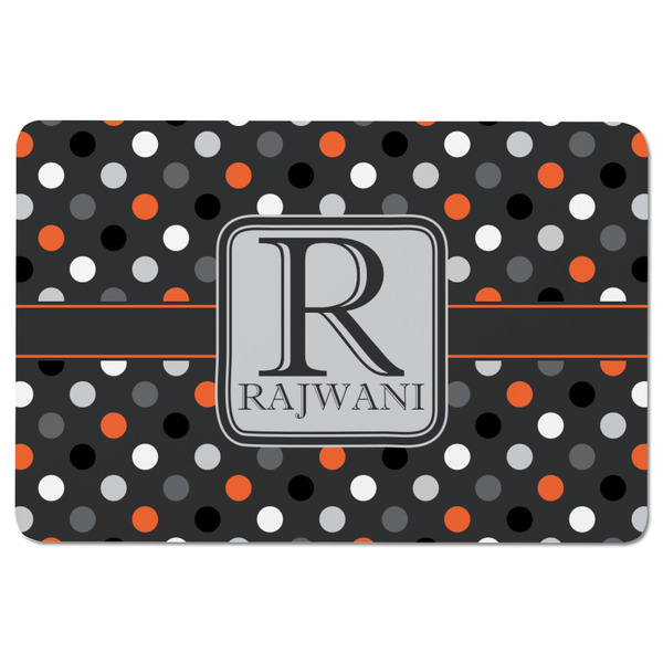 Gray Dots Rectangular Fridge Magnet - FRONT