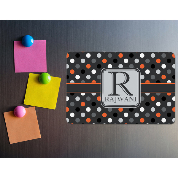 Gray Dots Rectangular Fridge Magnet - LIFESTYLE