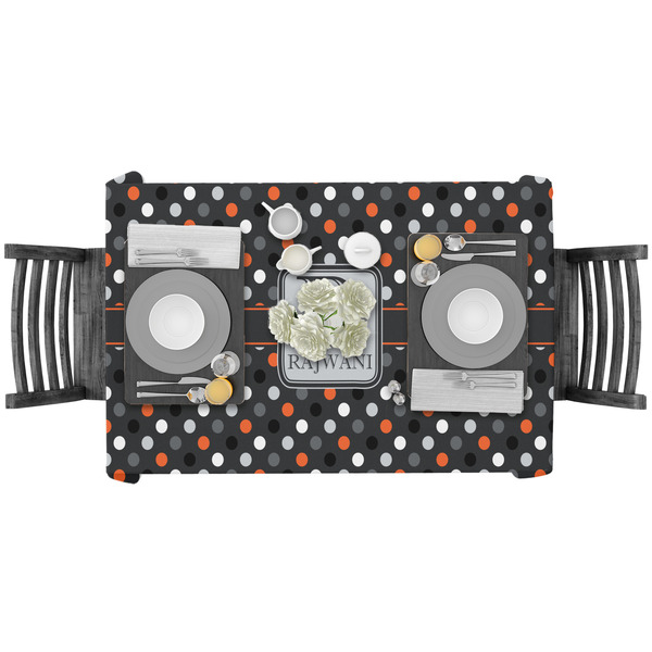 Gray Dots Rectangular Tablecloths - LIFESTYLE