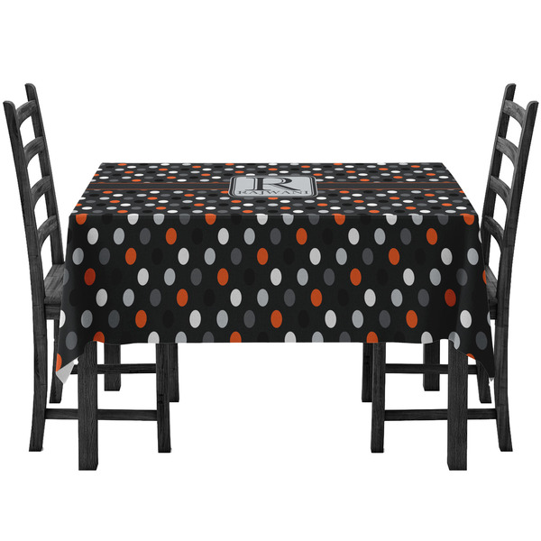 Custom Gray Dots Tablecloth (Personalized)