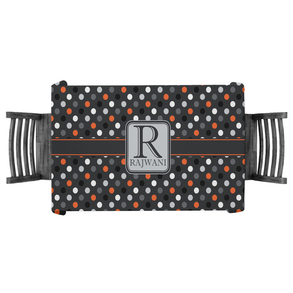 Custom Gray Dots Tablecloth - 58"x58" (Personalized)