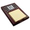 Gray Dots Red Mahogany Sticky Note Holder (Personalized)