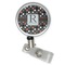 Gray Dots Retractable Badge Reel (Personalized)