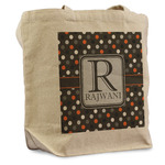 Gray Dots Reusable Cotton Grocery Bag (Personalized)