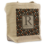 Gray Dots Reusable Cotton Grocery Bag - Single (Personalized)