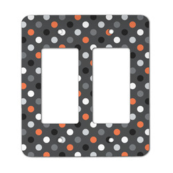 Gray Dots Rocker Style Light Switch Cover - Two Switch