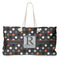 Gray Dots Large Rope Tote Bag - Front View