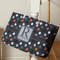 Gray Dots Large Rope Tote - Life Style