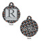 Gray Dots Round Pet Tag - Front & Back