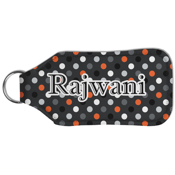 Gray Dots Sanitizer Holder Keychain - Large (Back)