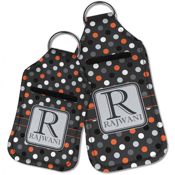 Gray Dots Sanitizer Holder Keychain - Parent Main