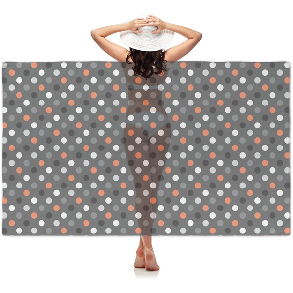 Custom Gray Dots Sheer Sarong