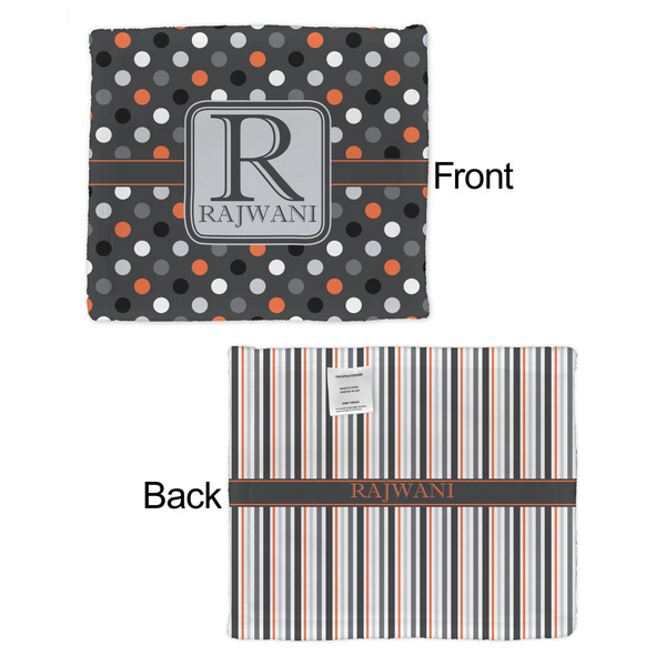 Gray Dots Security Blanket - Front & Back View