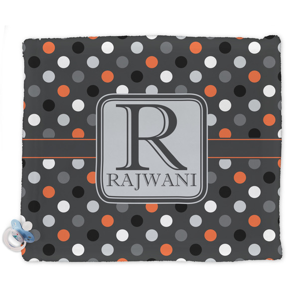 Custom Gray Dots Security Blanket - Single Sided (Personalized)