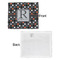 Gray Dots Security Blanket - Front & White Back View