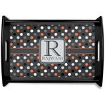 Gray Dots Wooden Tray (Personalized)