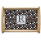 Gray Dots Natural Wooden Tray - Small (Personalized)