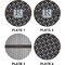 Gray Dots Set of Appetizer / Dessert Plates (Approval)
