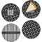 Gray Dots Set of Appetizer / Dessert Plates