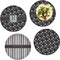 Gray Dots Set of Lunch / Dinner Plates