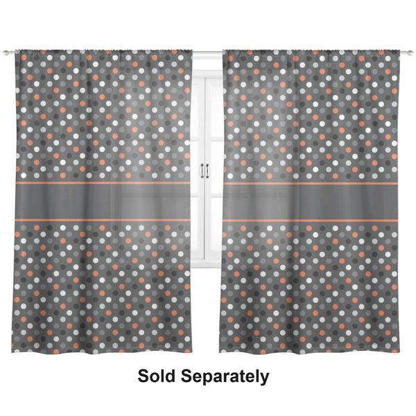 Grey Dots Sheer Curtains