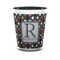 Gray Dots Shot Glass - Two Tone - FRONT