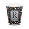 Gray Dots Ceramic Shot Glass - 1.5 oz - White - Single (Personalized)