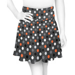 Gray Dots Skater Skirt - 2X Large