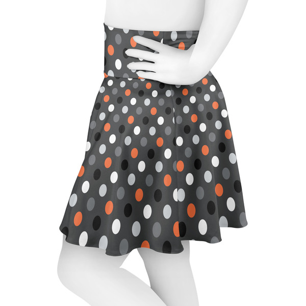 Gray Dots Skater Skirt - Side