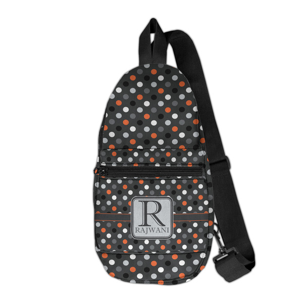 Custom Gray Dots Sling Bag (Personalized)