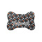 Gray Dots Bone Shaped Dog Food Mat (Small) (Personalized)