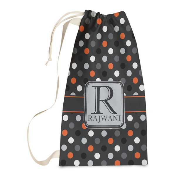 Custom Gray Dots Laundry Bags - Small (Personalized)
