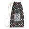 Gray Dots Small Laundry Bag - Front View