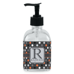 Gray Dots Glass Soap & Lotion Bottle - Single Bottle (Personalized)