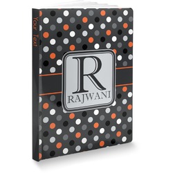 Gray Dots Softbound Notebook - 7.25" x 10" (Personalized)