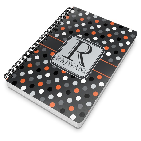 Gray Dots Spiral Journal 7 x 10 - Main
