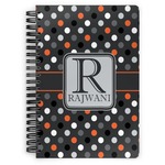 Gray Dots Spiral Notebook (Personalized)