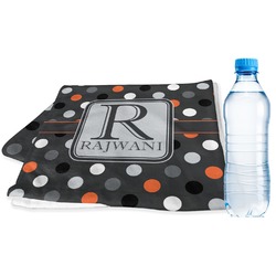 Gray Dots Sports & Fitness Towel (Personalized)