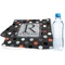 Gray Dots Sports Towel Folded with Water Bottle