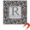 Gray Dots Square Car Magnet - 6" (Personalized)