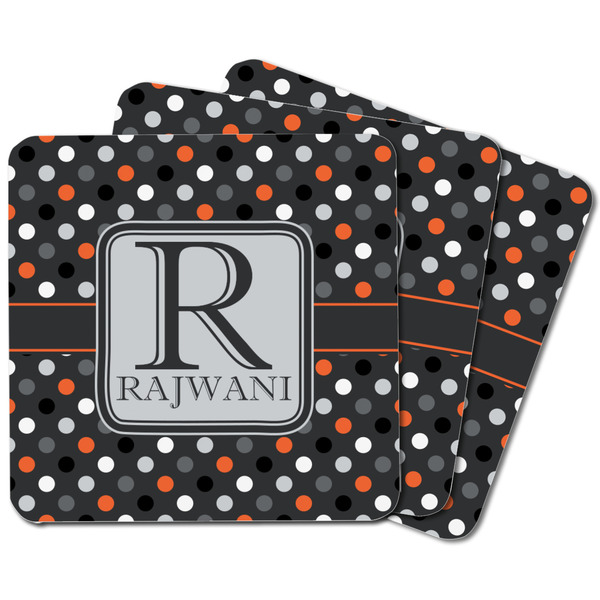 Gray Dots Square Fridge Magnet - MAIN